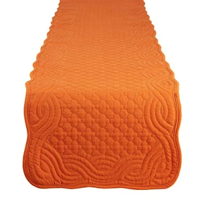 Imagen de DII Quilted Farmhouse Collection Camino de Mesa, 13 x 72 Pulgadas, Especias Calabaza