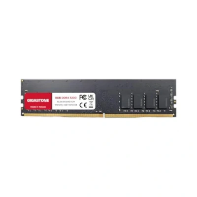 Imagen de 【DDR4 RAM】 Gigastone Memoria RAM Escritorio 8GB DDR4 3200MHz PC4 25600 CL16 1.35V UDIMM 288 Pin sin búfer ECC para PC Computadora Módulo (ÚNICAMENTE Escritori)