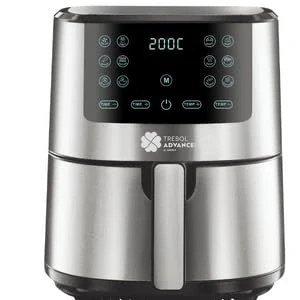 Imagen de Freidora sin Aceite 5 Litros TREBOLFRY® de Aire Caliente Dietética y Digital, Panel Táctil, Acabados en Acero Inox, 12 programas, temporizador (5 Litros)