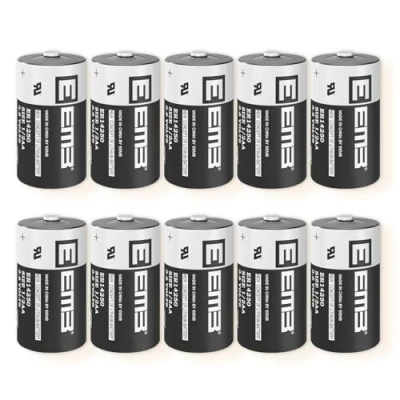 Imagen de EEMB ER14250 Batería de Litio 1/2 AA 3,6 V, 1200 mAh, cloruro tionilo (Li SOCL₂), baterías no Recargables para medidor Sensor, Monitor Movimiento, Sistema Seguridad