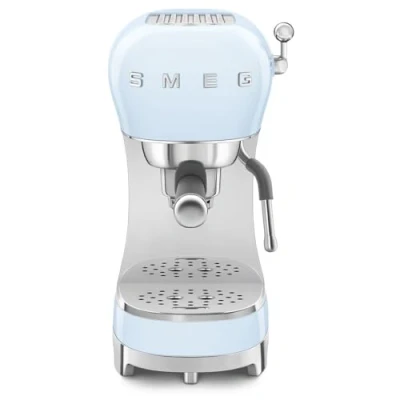 Imagen de Smeg, ECF02PBEU Máquina espresso con función de vapor capuchino, bloque térmico, caja grande taza y doble café, depósito agua 1 l, sistema fácil uso, 1350 W, azul