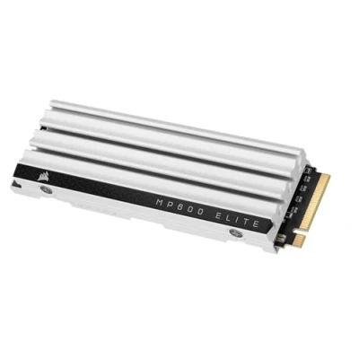 Imagen de Corsair MP600 Elite 2 TB M.2 PCIe Gen4 x4 SSD NVMe Optimizada para PS5 Disipador Térmico Incluido 2280 hasta 7.000 MB/s de Lectura Secuencial NAND 3D TLC Alta Densidad Blanco