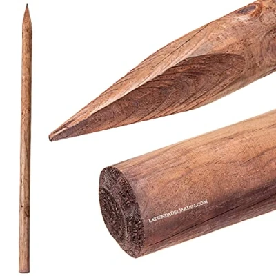 Imagen de Suinga Estaca para árboles 180 cm, Ø 6 tutores con Punta, Postes de Madera, empalizadas, estacas fijación, Jardin, Plantas…