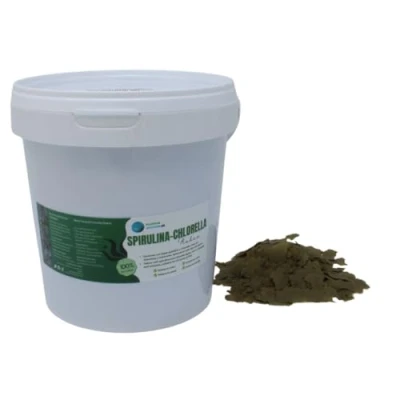 Imagen de Spirulina Chlorella Flakes Plantasacuario 1000ml, alimento en Copos a Base de Algas, Escamas para Todo Tipo Peces