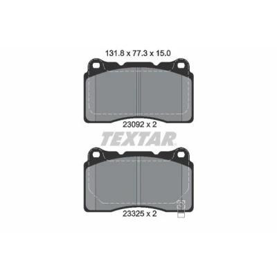 Imagen de TEXTAR 2309204 Juego de pastillas freno con avisador acústico desgaste SUBARU: Impreza II Berlina, III Hatchback, Familiar