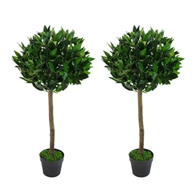Imagen de Leaf Hoja de orquídea Artificial, Verde, 90cm (3ft) Set 2UND