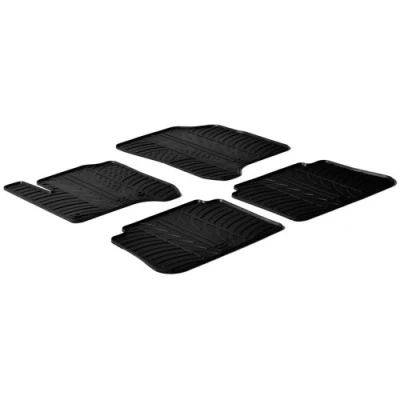 Imagen de Gledring 0122 Juego de alfombrillas suelo Caucho delante y detrás 4 negro 750mm 550mm CITROËN: C3 Picasso