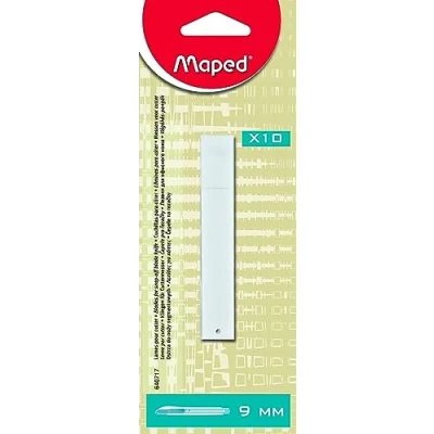 Imagen de Maped Accesorios para Cúter Profesional 10 Cuchillas de Recambio Compatibles con Cúteres Estándar Filo 9 mm Ideal Precisión