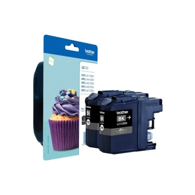 Imagen de Brother LC 123BKBP2 pack 2 cartuchos negros (original)