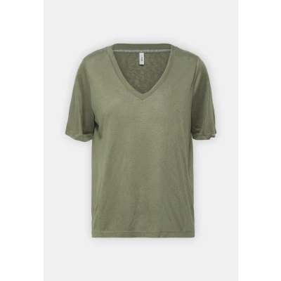 Imagen de ONLY Onlelise Vneck Camiseta básica, Mujer, Talla: Small, Khaki