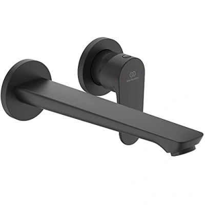 Imagen de Ideal Standard BD133XG Cerafine O Grifo mezclador para lavabo de pared, color negro seda, Ausladung 224 mm