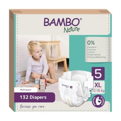 Imagen de Bambo Nature Pack de 6 paquetes 22 capas, tamaño 5 (12 18 kg)