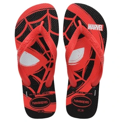 Imagen de Havaianas Top Marvel Logomania (Mini Me), Chanclas, Black/Red Ruby, 29 EU