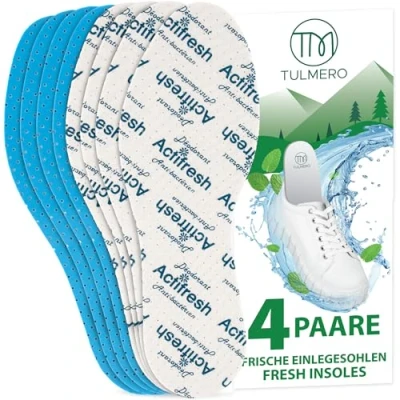 Imagen de TULMERO Plantillas Sudorosas Pies 4 Pares Antisudor, Suelas Frescas Para Zapatos Grande 38