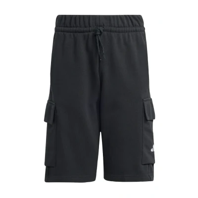 Imagen de adidas Performance Essentials Cargo KIDS Pantalones montañeros cortos para niños, Talla: 7 8a, Black white