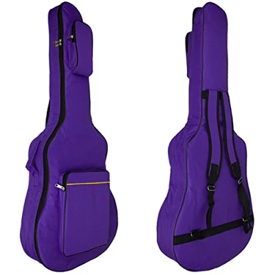 Imagen de MINGZE 41&quot; Funda para guitarra, bolsas de bandolera ajustable a prueba agua, variedad colores (Púrpura)