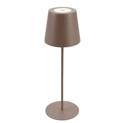 Imagen de Briloner lámpara de mesa LED inalámbrica con toque, regulable en pasos, lectura, LED, camping, mesa, exterior, 36x10,5 cm, maron