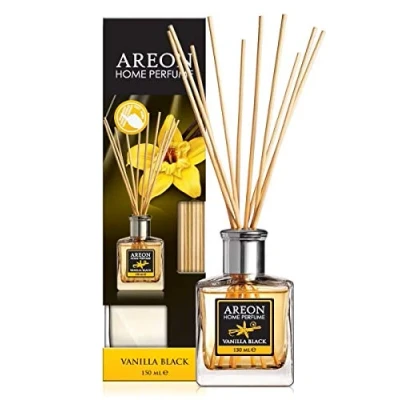 Imagen de Areon Home Perfume Difusor de varillas 150 ml, color negro vainilla + 10 ratán