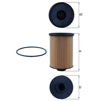 Imagen de MAHLE ORIGINAL KX 659D Filtro Combustible Cartucho filtrante MAN: TGX, TGS