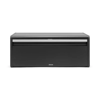 Imagen de Brabantia Caja de pan con tapa abatible, Negro (Matt Negro), 46.5 x 25 18.7 cm