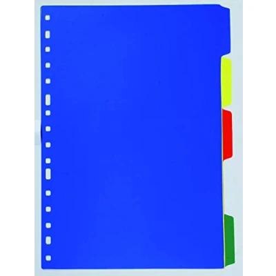 Imagen de Separador liderpapel plastico juego de 5 separadores folio 16 taladros