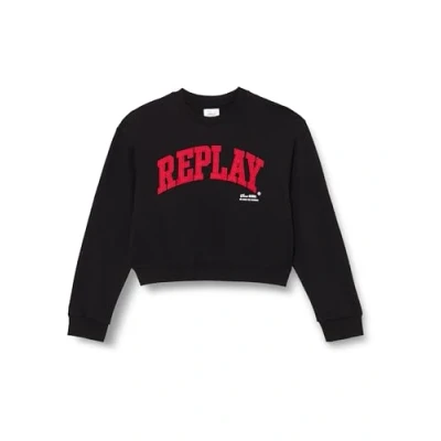 Imagen de REPLAY W3104 Tech Fleece Sudadera, Negro 098, M para Mujer