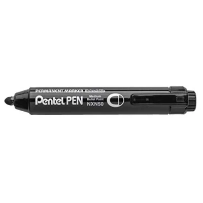 Imagen de Pentel Pen NXN50 AX Rotulador permanente retráctil punta cónica media, color negro