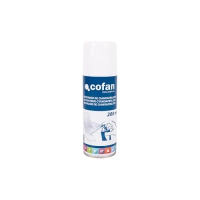 Imagen de Cofan Activador de cianoacrilato 210 ml Ideal en superficies porosas Unir forma sencilla y firme pequeñas partes sensibles