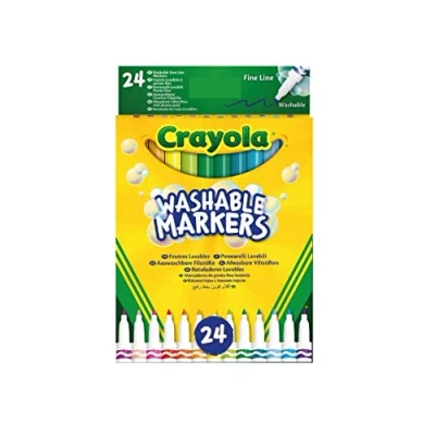 Imagen de CRAYOLA Rotuladores lavables, Multicolor, 24 Unidad (Paquete de 1)