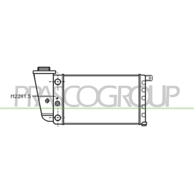 Imagen de PRASCO AB017R002 Radiador, refrigeración del motor Aluminio 520 248 23 Aletas unidas mecánicamente FIAT: Panda I Hatchback