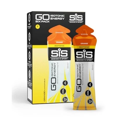 Imagen de Science in Sport GO Isotonic Energy Gel 6x60ml Naranja, Vegano Formulación isotónica con 22g de carbohidratos, Alternativa ideal a las bebidas isotónicas