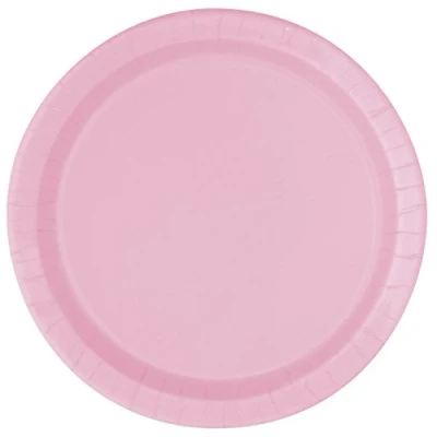Imagen de Unique Party Platos de Papel 21.9 cm Rosa Claro Paquete 16 (30879)