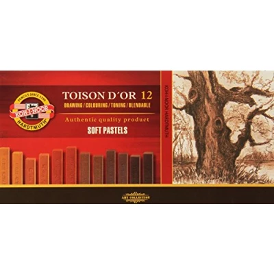 Imagen de Toison KOH I Noor Golden Fleece 8592 Lápices Blandos Pasteles de Artista Brown (Juego 12)