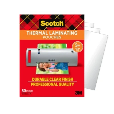 Imagen de Scotch TP5854 50 50pieza(s) Plastificador (Transparente, Térmico, 0,127 mm, 226,1 292,1 pieza(s))