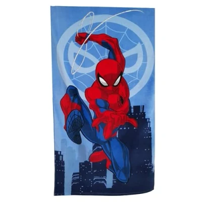 Imagen de Jerry Fabrics toalla de baño infantil, playa, ducha para niños, 100% algodón, 70 x 140 cm (Spiderman)