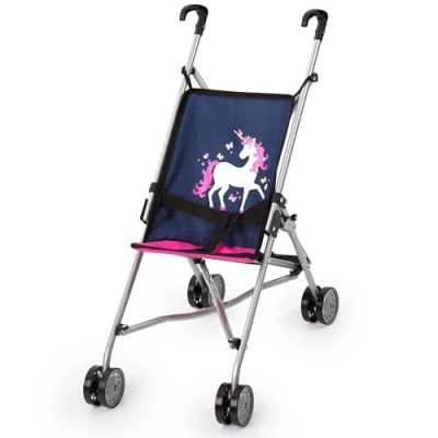 Imagen de Bayer Design 30154AA Silla para muñecas, plegable, unicornio, color azul y rosa