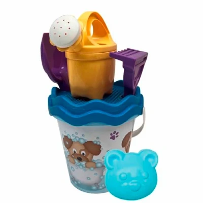 Imagen de Simba Juego de Cubos para Perros, 6 Piezas, Cubo, colador, sandfrom, Pala, rastrillo, vertedor, Altura: 16 cm, diámetro: 17 cm (107114647)