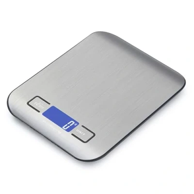 Imagen de Herzberg HG0413, Balanza de Cocina Electrónica, Capacidad 5kg, Pantalla LCD, Unidades Múltiples, Función Conteo, Indicador Sobrecarga/Batería Baja, Funciona con Pilas AAA (No Incluidas)