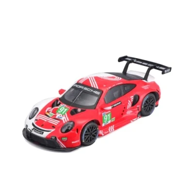 Imagen de Bburago Porsche 911 RSR Lemans 1:43, Color Rosso, Medium (May Cheong B18 38308)