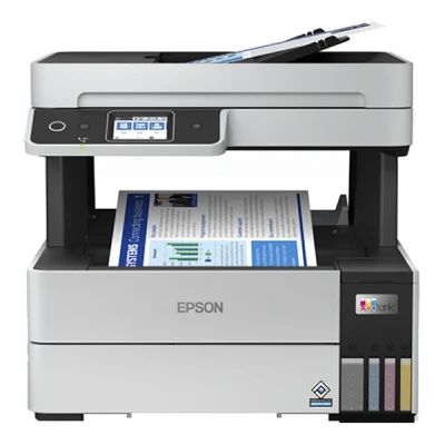 Imagen de Impresora tinta Epson EcoTank Pro ET 5185, Color, A4, Fax, Pantalla Táctil, ADF, Gris/Negro