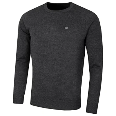 Imagen de Calvin Klein Hombre Crew Cuello Soft Algodón Suéter Charcoal Marl S