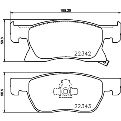 Imagen de HELLA 8DB 355 024 771 Juego de pastillas freno con avisador acústico desgaste accesorios OPEL: Astra K Hatchback, Sports Tourer
