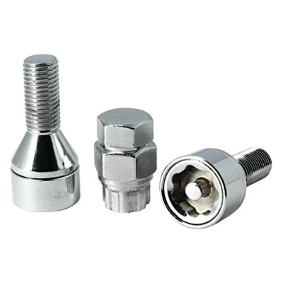 Imagen de Juego de 4 Tornillos Antirrobo Premium 12x1.25 L28 Acerados con Cabeza Rotativa Anti Mordazas 2 Llave Tulipa 7 Puntas Redondas