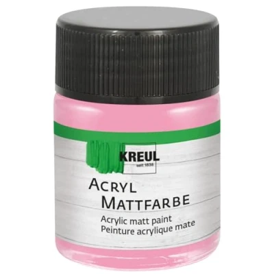 Imagen de KREUL 75513 Pintura acrílica Mate, Frambuesa en Bote de 50 ml, al Agua cremosa, Opaca, Secado rápido, Adecuada para Muchas Superficies Diferentes, Raspberry