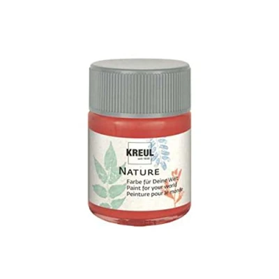 Imagen de KREUL 49424 Nature Bote de 50 ml, Pintura al Agua, a Base materias primas Naturales y sostenibles, cremosa, Secado rápido Resistente la luz, para numerosas Superficies, Coral