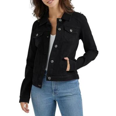 Imagen de Wrangler Authentics Stretch Denim Jacket Chaqueta Vaquera, Negro, S Mujeres