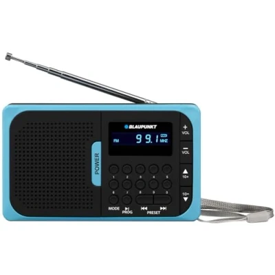 Imagen de BLAUPUNKT Pocket Radio PR5BL, PLL Am/FM, USB/MICROSD with Battery Blue