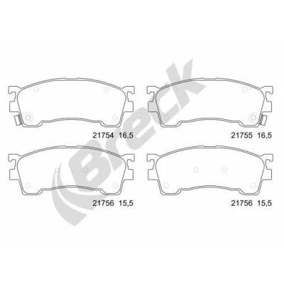 Imagen de BRECK 21755 00 701 10 Juego de pastillas freno con avisador acústico desgaste accesorios MAZDA: 323 F 6, Premacy, FAMILIA 6