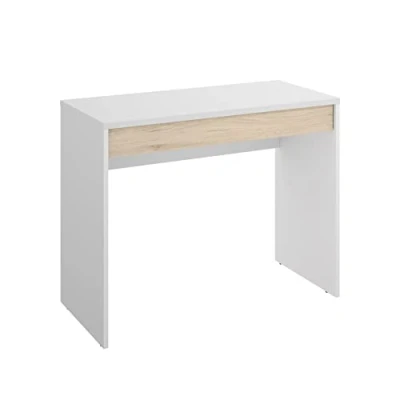Imagen de DEKIT GRUPO RIMOBEL TOK Mesa Escritorio, Melamina, Blanco y Roble Natural, 74x89x50 cm