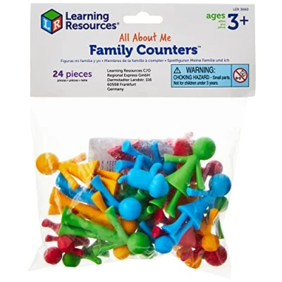 Imagen de Learning Resources Figuras de la familia All about Me, bolsa 24, desarrollo socioemocional, montessori, 3 años